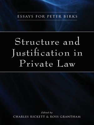 cover image of Structure and Justification in Private Law